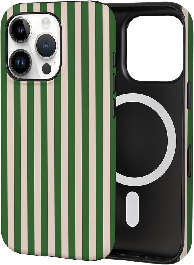 TPU Phone Case for iPhone 16 Pro Max, MagSafe Wireless Charging Compatible, Shockproof Slim Fit Protective Cover with Anti-Yellowing & Raised Camera Protection (Stripe 2, iPhone 16 Pro Max) by Unknown