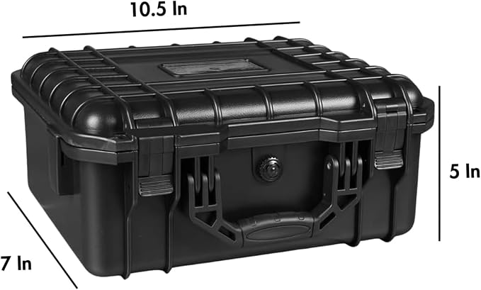 Large Black Waterproof Hard Case with Combination Lock & Customizable Foam – Impact-Resistant Portable Storage for Cameras, Drones, Tools, Ammunition & Valuables - Image 2