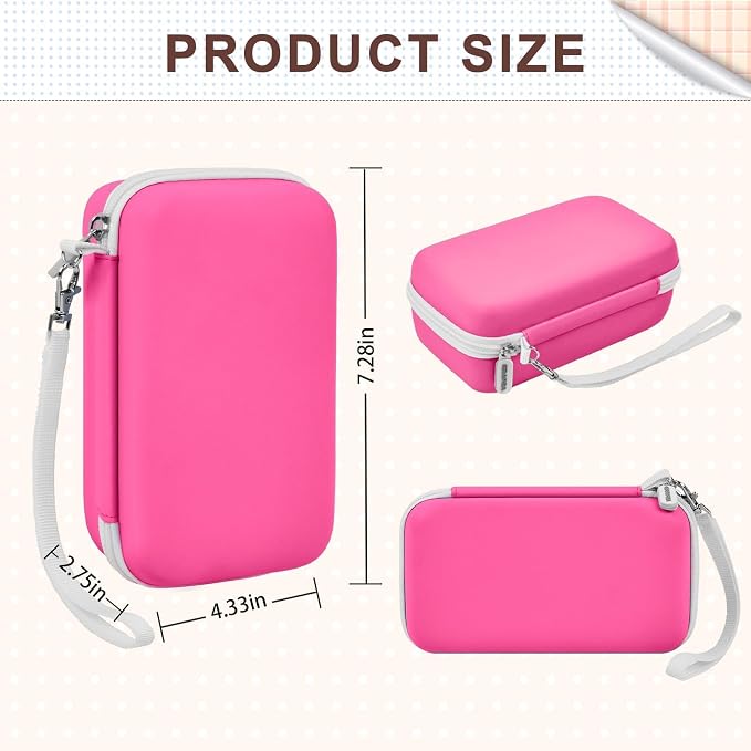 Kids Instant Print Camera Case for DYLANTO for ESOXOFFORE Cameras | Portable Digital Camera Case Organizer for ETIKEZ for YTETCN for DUDUDRAGON with Pocket for Accessories (Box Only)- - Image 9