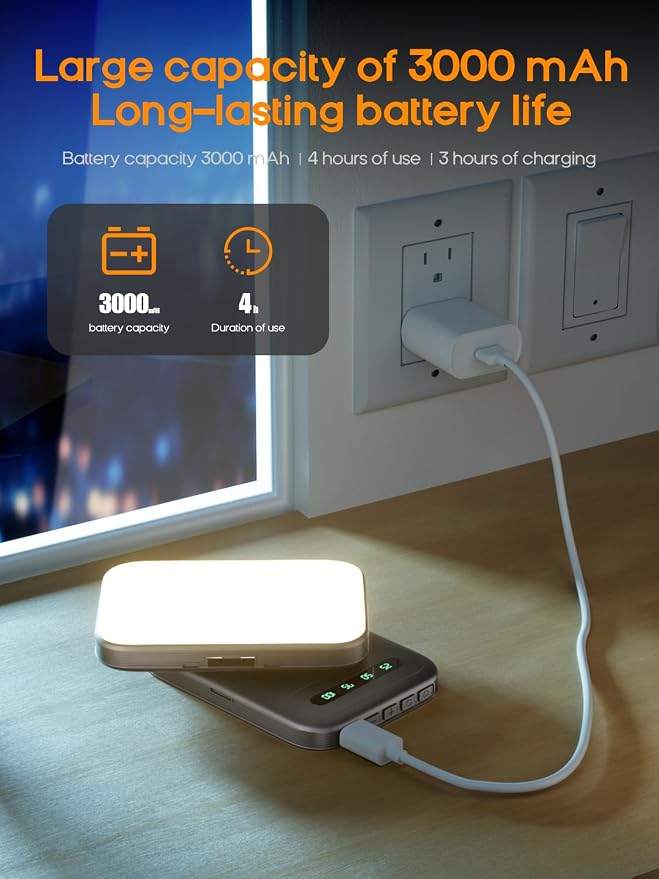 Selfie Light – Rechargeable Phone Light Clip with Digital Display, 3 Light Modes & 10 Brightness Levels for TikTok, Vlog, Makeup, Zoom - Image 3