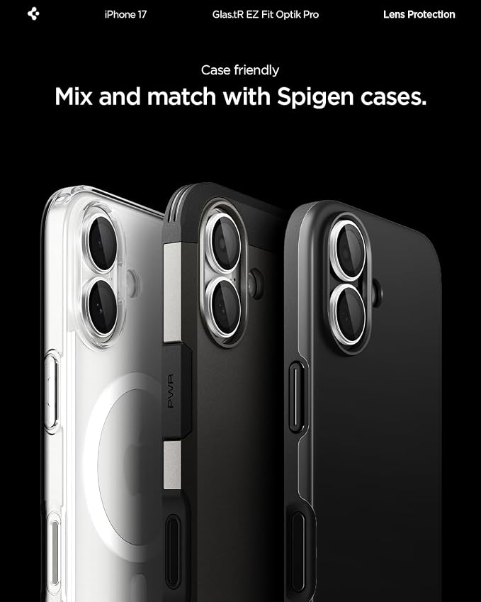 Spigen Camera Lens Protector for iPhone 17 (16 Plus/16) - Silver | GlasTR EZ Fit Optik Pro, 9H+ Tempered glass, Scratch resistant, Auto-align tray, Case-friendly, Original Photo Quality, 2Pack - Image 7