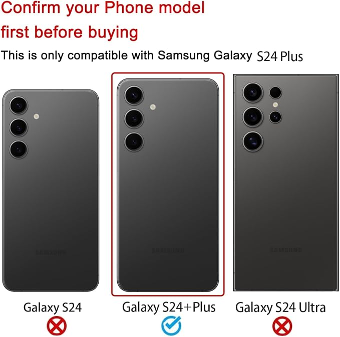 2 Sets Rear Back Camera Lens Glass Replacement for Samsung Galaxy S24+ Plus 6.7-inches with pre-Installed Adhesive and Reparing Toolkit - Image 2