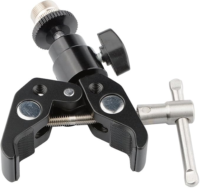 CAMVATE Crab Clamp Articulated 1/4 Mini Ball Head for Microphones - 1465 (Pack of 4) - Image 6