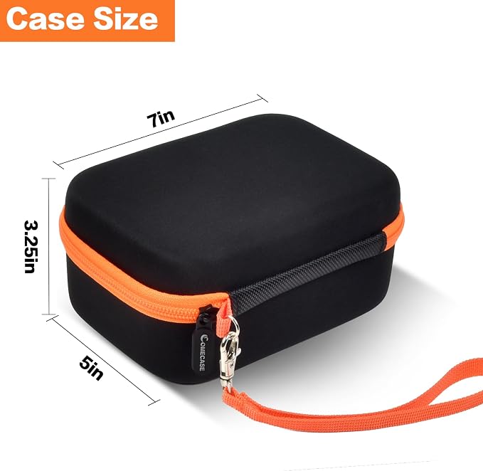 Comecase USB Flash Drive Case, Holds 44 USB Drives and 9 SD Cards | Pre-Cut Foam Fits Mixed Drive Sizes Flash Drive; EVA Shell Protects Data on the Go, Black+Orange Zipper, Large, Case Only - Image 5