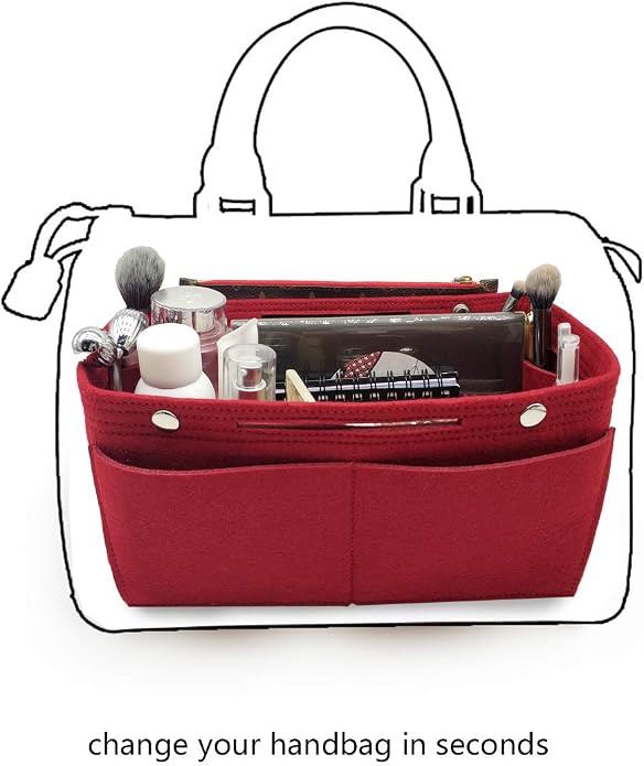 LEXSION Purse Organizer Insert Multi Pocket Bag Organizer Shaper | zipper bag, tote shaper, multi pocket bag, handbag shaper, various sizes - Image 7