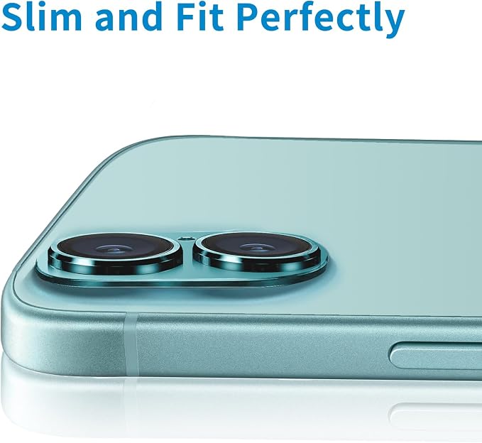 Compatible with iPhone 16 and 16 Plus Camera Lens Protector, Anti-Scratch Tempered Glass Metal Camera Screen Protector Shockproof Full Protective Lens Cover - Image 5