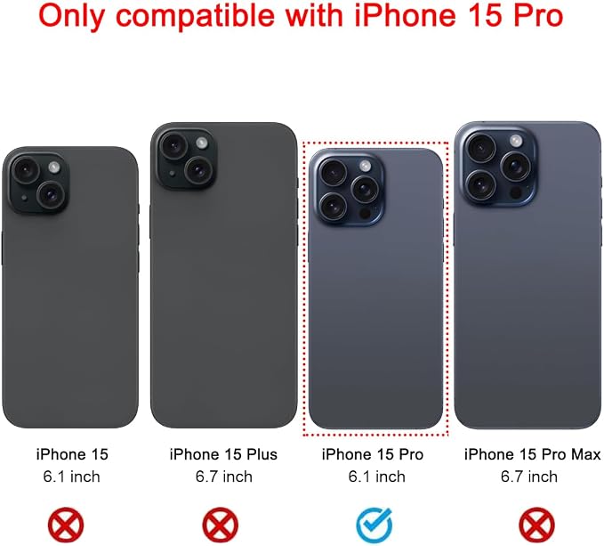 2 Set Back Rear Camera Lens Glass Replacement for iPhone 15 Pro with Reparing Toolkit - Image 2