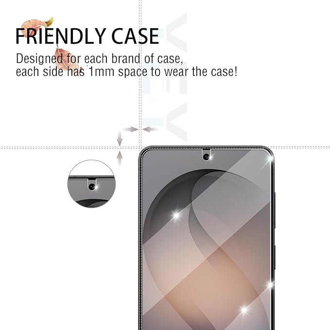 Galaxy S26 Plus Screen Protector + Camera Lens Protector, [2 +2 Pack] [Ultrasonic Fingerprint Unlock] Full Coverage Tempered Glass Screen Protector For Samsung Galaxy S26 Plus / S26+ - Image 5
