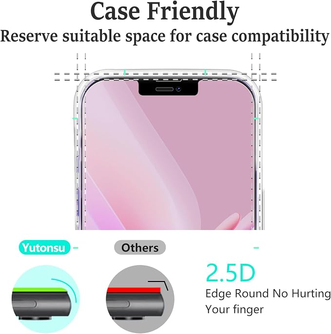 2+2 Pack Privacy Screen Protector for iPhone 12 6.1-Inch | with Camera Lens Protector, Anti-Spy Tempered Glass Film, Easy Installation, 9H Hardness, Case Friendly - Image 5