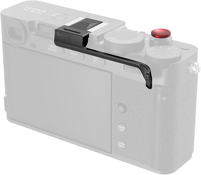 SMALLRIG Thumb Grip with Hot Shoe Cover for FUJIFILM X-E5,Shutter Button | Built-in Silicone Pads,Textured Surface for Enhanced Grip (Black)-5452 by SmallRig