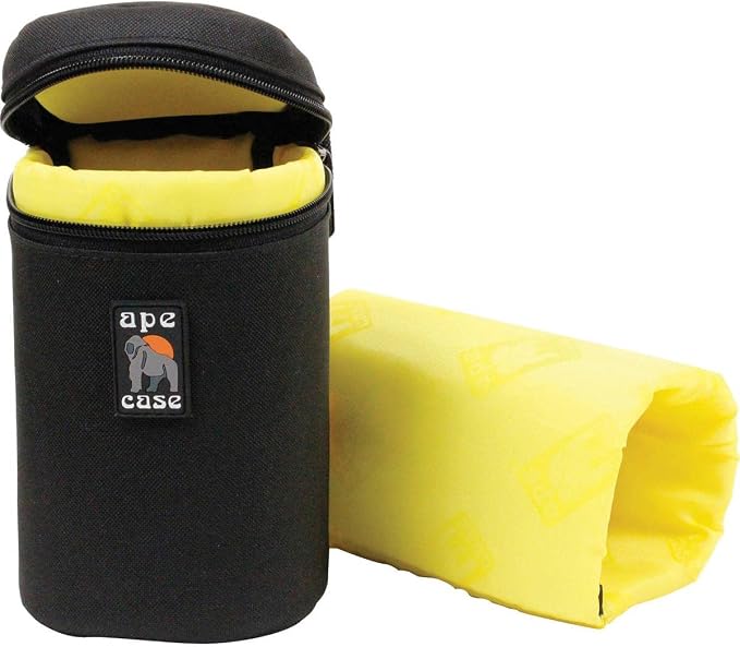ACLC10 Zippered Adjustable or Attachable Medium Case for Lenses (Black/Yellow) - Image 5