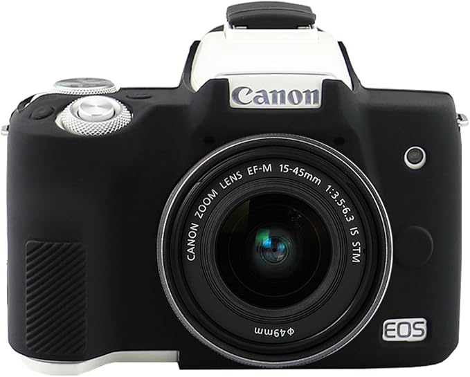 Easy Hood Camera Case for Canon EOS M50/M50 Mark II Digital Camera Black | Soft Silicone Case Cover, Anti-Scratch, Dustproof, Shockproof, Slim Fit, Lightweight, Easy to Install & Clean by EasyHood