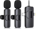 Mini Microphone, 3 in 1 Wireless Microphone for iPhone, iPad, Android, Camera, Professional Wireless Lavalier Lapel Mics for Recording, YouTube, TikTok by GOGARA