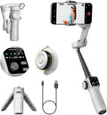 AOCHUAN Gimbal Stabilizer for iPhone & Android, 3-Axis Phone Gimbal with OLED Screen, 7.8" Extendable Rod, Face & Gesture Tracking, Ideal for Vlogging, Travel & Video Recording-Smart V8 White by AOCHUAN