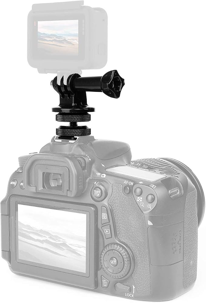 Anwenk Camera Hot Shoe Mount Adapter Compatible with GoPro Adapter Gopro Hero 7 6 5 4 Attaching on Gopro DSLR Camera or Ring Light Photography - Image 3