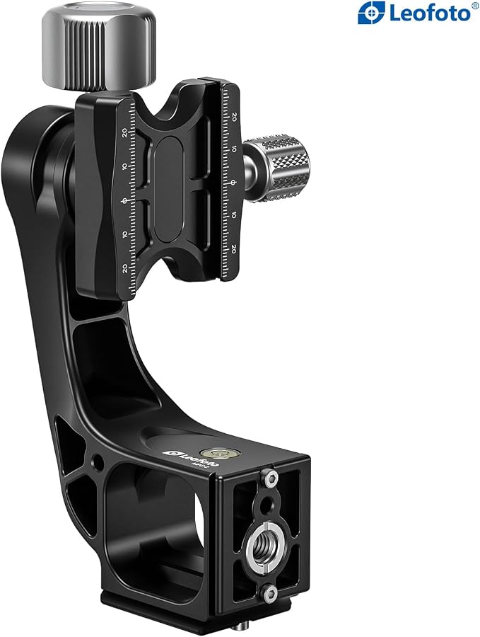 Leofoto MPG-02 Gimbal Attachment for Heads, Full Gimbal Head Function, Lightweight, Bubble Level, Arca Compatible on Botton and Side - Image 3