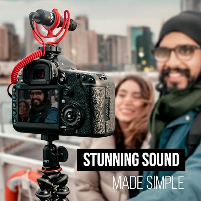 Rode VideoMicro Compact On-Camera Microphone with Rycote Lyre Shock Mount, Auxiliary, Black - Image 2