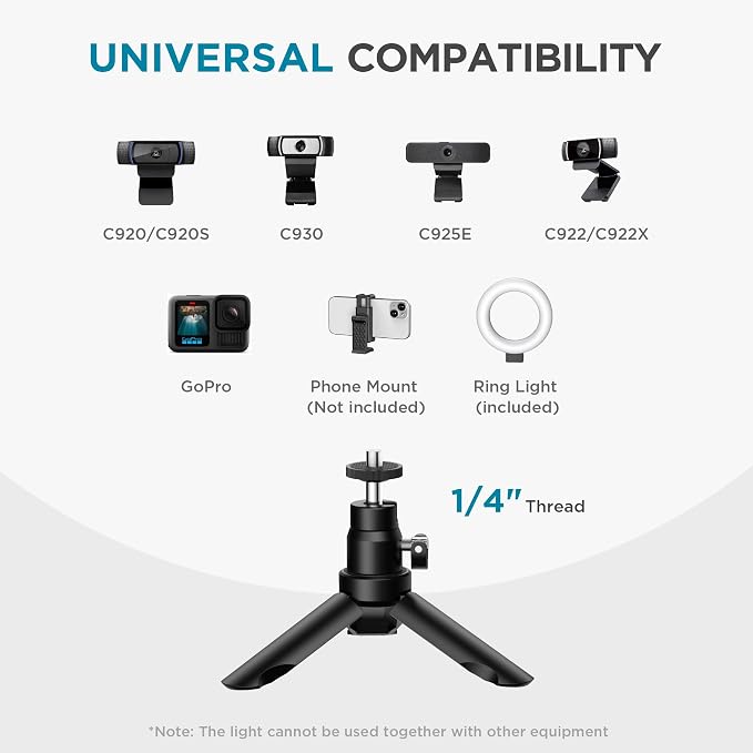 InnoGear 60 LED Ring Light with Stand for Computer Selfie Video Conference | LED Lights for Video, Clip On, Remote Control, 5 Color Modes, Adjustable, Monitor, Laptop, Easy to Attach, Recording - Image 6