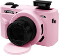 Case with Removable Lens Cover for Canon G7X Mark II/G7XII Camera(Pink) | Soft Silicone Camera Protective Case,Slim Fit,Anti-Scratch,Dustproof,Shockproof,Camera Accessories,For Travel,Daily Use by Unknown