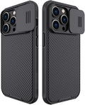 Mangix for iPhone 14 Pro Max Case with Camera Cover,Slim Fit Thin Polycarbonate Protective Shockproof Cover with Slide Camera Cover, Upgraded Case for Apple iPhone 14 Pro Max (Black) by Mangix