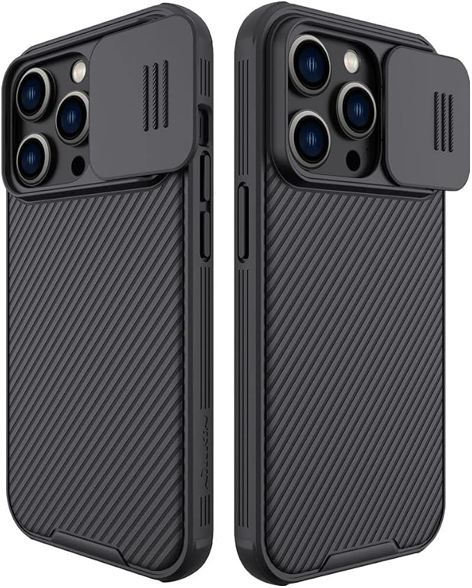 Mangix for iPhone 14 Pro Case with Camera Cover,Slim Fit Thin Polycarbonate Protective Shockproof Cover with Slide Camera Cover, Upgraded Case for Apple iPhone 14 Pro 6.1inch(Black) by Mangix