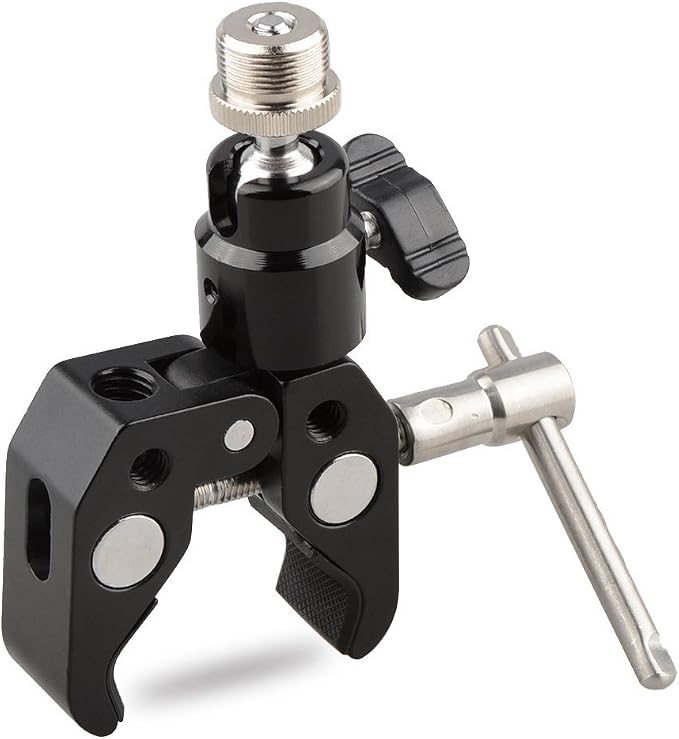CAMVATE Crab Clamp Articulated 1/4 Mini Ball Head for Microphones - 1465 by CAMVATE