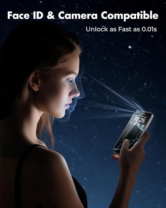 UNBREAKcable iPhone 16 Pro Max Screen Protector & Camera Lens Protector | Upgraded Dual-Tempered Glass with Military-Grade 9H Hardness, 3-Pack,HD Clarity, Anti-Fingerprint, Case Friendly, Fits 6.9'' - Image 6