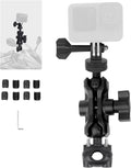 Bike Motorcycle Camera Mount Bundle Kit, 1/4" Screw & Tripod Mount Adapter, 360°Rotating Ball Head Base - Super Clamp Mounting for Most Action Camera, Rearview Mirror(0.35"-0.47") 75015 by Mechrig