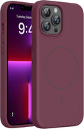 Miracase Magnetic for iPhone 13 Pro Case, Silicone, Soft Microfiber Lining by Miracase