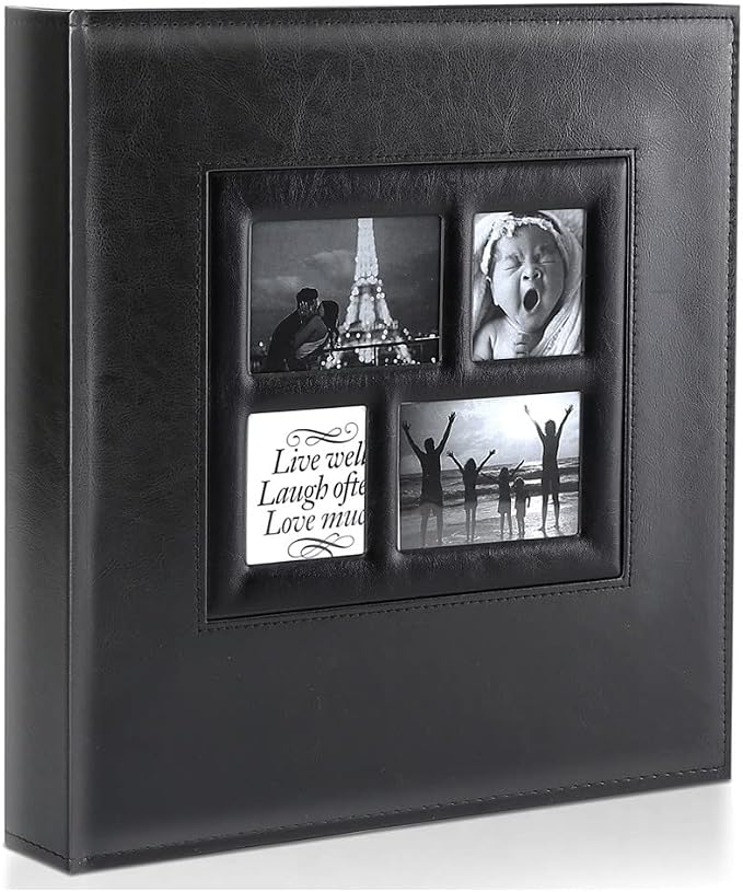 Ywlake Photo Album 4x6 600 Pockets Photos, Extra Large Capacity Family Wedding Picture Albums Holds 600 Horizontal and Vertical Photos Black by Ywlake