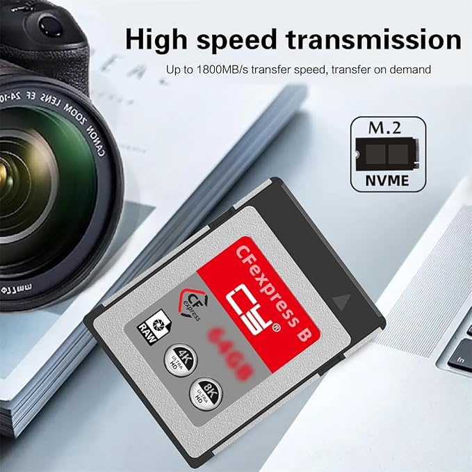 Xiwai CFexpress Type-B 64GB CFE CFB Memory Card Adapter Compatible with XS Camera 8K RAW PCIe Expansion - Image 3