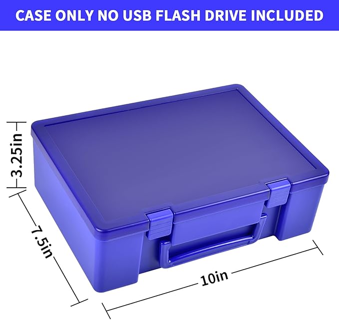 FULLCASE USB Flash Drive Case for SanDisk,for Samsung,for PNY,104-Slot | Hard Plastic Thumb Drive Organizer,for Lexar,for JOIOT,for SamData,for SIMMAX,Dual-size Removable Foam,Case Only Blue - Image 5