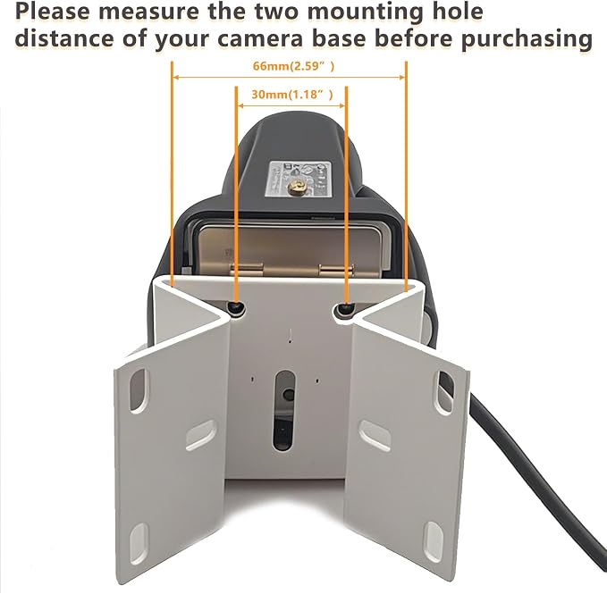 Outdoor Security Camera Corner Mount, White Metal Bracket, 4 Pack | 90-degree clamp, 2.2-4.3 in diameter range, eaves and stairwell placement, hardware included - Image 4