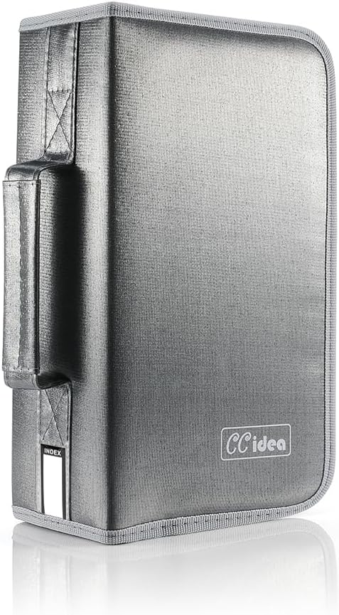 CCidea CD Case DVD Storage Holder, 128 Capacity DVD Cases Organizer CD Plastic Protective Carrying Binder,Portable Cd Wallet for Home Travel (Gray) - Image 6