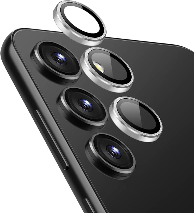 ESR for Samsung Galaxy S23/S23 Plus Camera Lens Protector, 1 Pack, Silver | Individual Camera Cover, 9H Tempered Glass, Original Camera Clarity, Scratch-Resistant, Case Friendly by Unknown