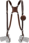 Dual Camera Harness Leather Camera Straps for Photographers for DSLR/SLR | Camera Holster Camera Harness for Photographers Leather Harness Camera Belt Spider Holster Camera Belt Camera Neck Strap by Honikoo