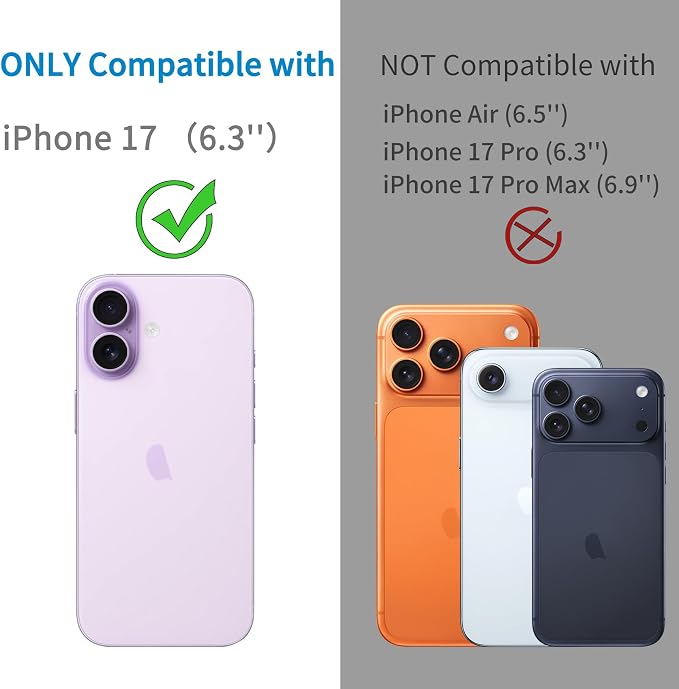 Dengduoduo 3 Pack Camera Lens Protector for iPhone 17, Tempered Glass, Ultra HD, 9H Hardness, Anti-Scratch, Case Friendly,[No Affect on Night Shots], Glitter Black - Image 2