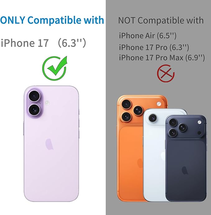 Dengduoduo 3 Pack Camera Lens Protector for iPhone 17, Tempered Glass, Ultra HD, 9H Hardness, Anti-Scratch, Case Friendly,[No Affect on Night Shots], Colorful - Image 2