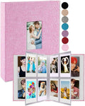 GPIRAL 2x3 Photo Album 208 Vertical Photos – Linen Cover, Kpop Photocard Holder Book, Photocard Binder, Zip Printer, Pink by GPIRAL