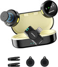 Wireless Lavalier Microphone for iPhone 17/16/15/14, iPad & Android, Magnetic Clip-on Mini Mic with Charging Case,30H Playtime Plug-Play Lapel Lavalier Mic for Vlog TikTok, AI Noise Reduction by kasohqee