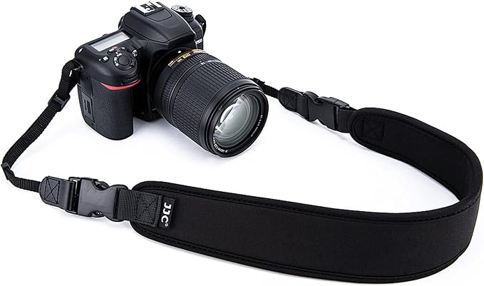JJC DSLR Camera Neck Strap, Neoprene Shoulder Strap for Canon Nikon Sony | Camera Strap with Quick Release, Adjustable, for Canon Rebel T7 EOS R50 R6 R5 5D 6D Nikon D850 D7500 D5600 D3500 by JJC