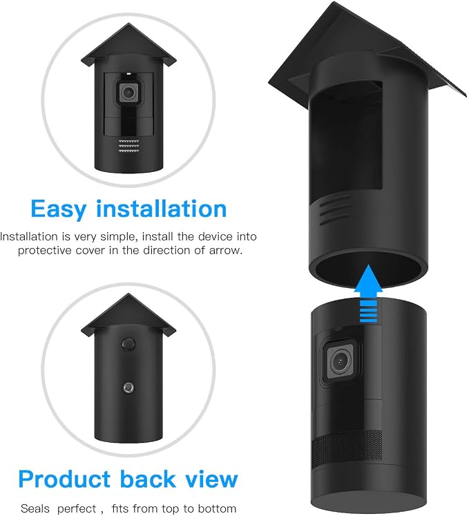 HOLACA Protective Case Silicone Cover for Ring Stick Up Cam (3rd Gen) | Black, Official Use, Weatherproof, Anti-Scratch Skin, Full Protection - Image 4