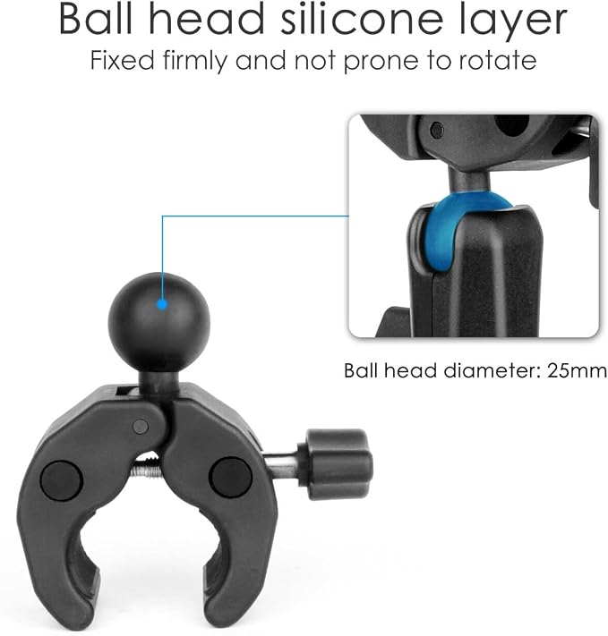 Double Super Clamp Camera Mount Umbrella Clamp for Chair | Umbrella Holder with 360° Ball Head Magic Arm for Stroller/Wheelchair/Beach Wagon/Golf Cart/Pole/Light Stand/Motorcycle - Image 8