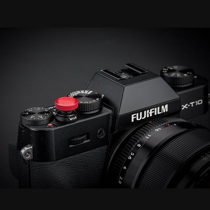 JJC Camera Soft Shutter Release Button for Fuji Fujifilm Leica Nikon Sony | Red Shutter Button for Fujifilm X100VI X-T50 X-T30 III II X-T5 X-E5 X-M5 X Half Leica Q3 M10 M9 Nikon Zf Df F3 Sony RX10 IV - Image 8