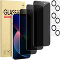 3 Pack Privacy Screen Protector for iPhone 13 +3 Pack Camera Lens Protector with Tempered Glass,Touch Sensitive and Case Friendly(iP-13 by Cutebe