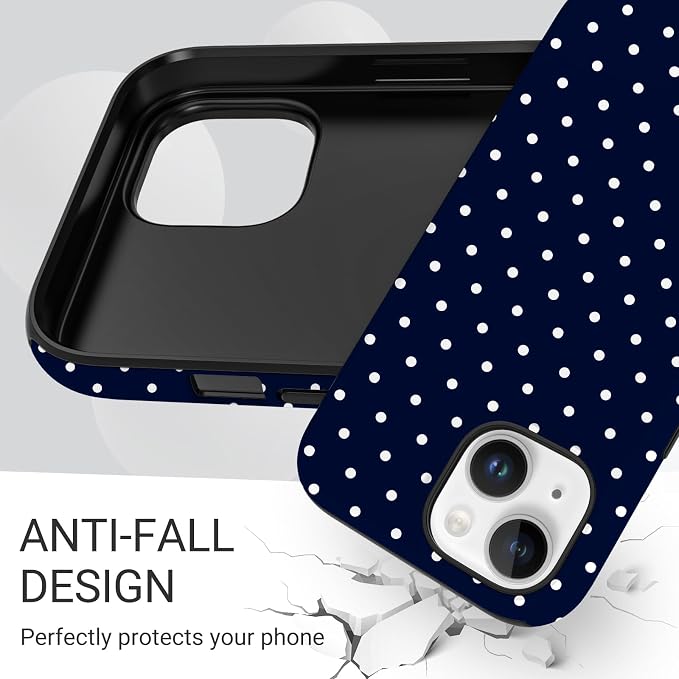 TPU Phone Case for iPhone 14, MagSafe Wireless Charging Compatible, Shockproof Slim Fit Protective Cover with Anti-Yellowing & Raised Camera Protection (Polka dot 7, iPhone 14) - Image 5