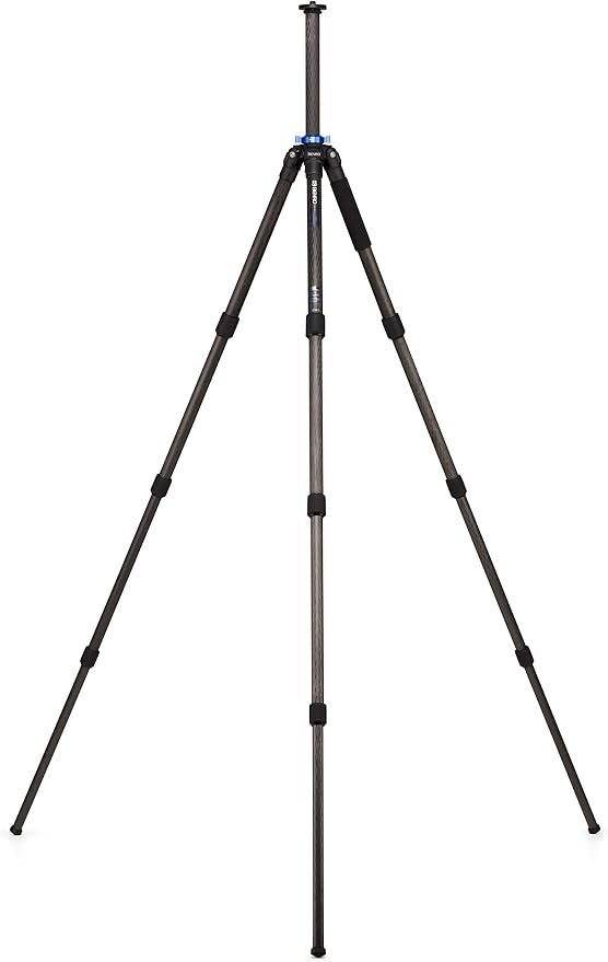 Benro Mach3 9X Carbon Fiber Series 4 Extra Long Tripod, 4 Section, Twist Lock Legs, 82.9" Maximum Height, 44.1 lb. Load Capacity- Black (TMA48CXL) | 9X Carbon Fiber with 50lb load capacity and twist locks for photography, videography and outdoor shooting - Image 2