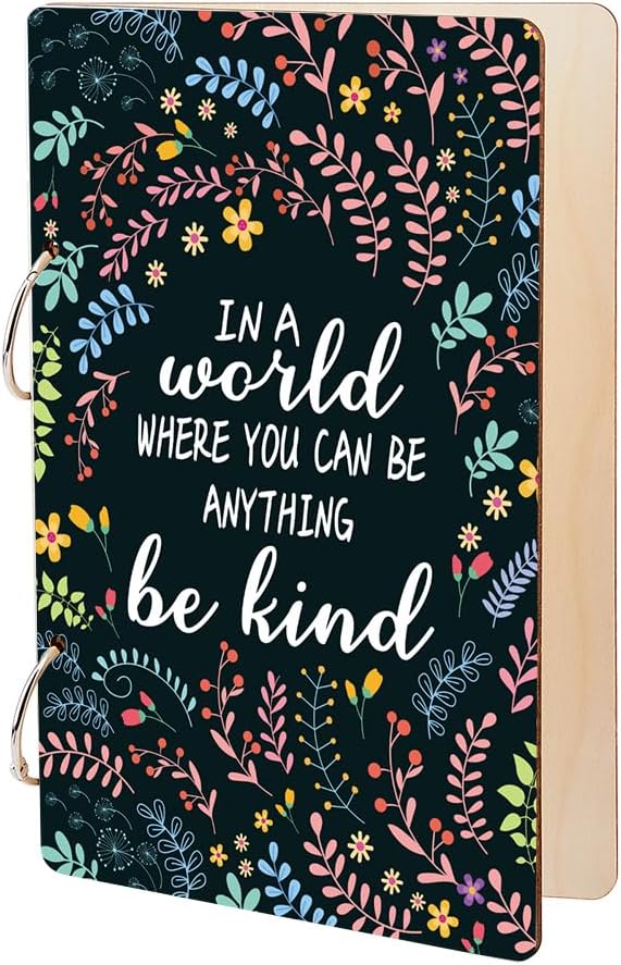 SUPERDANT Gift Card Organizer Greeting Card Book Post Cards Album Be Kind | Christmas Holiday Wedding Cards Keepsake Books, Memory Storage Photo Holder Planner Journal, Present for Wife Girlfriend Mom by SUPERDANT