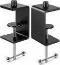 KB47 Table Microphone Clamp Mount, 5/8-27 Male and 3/8-16 Female Threads | Heavy-Duty 2-Pack Desk Mic Stand Base for Boom Arms and Goosenecks, Fits Thick Desks up to 2.36 in, Includes 4 Thread Adapter by Angksorm