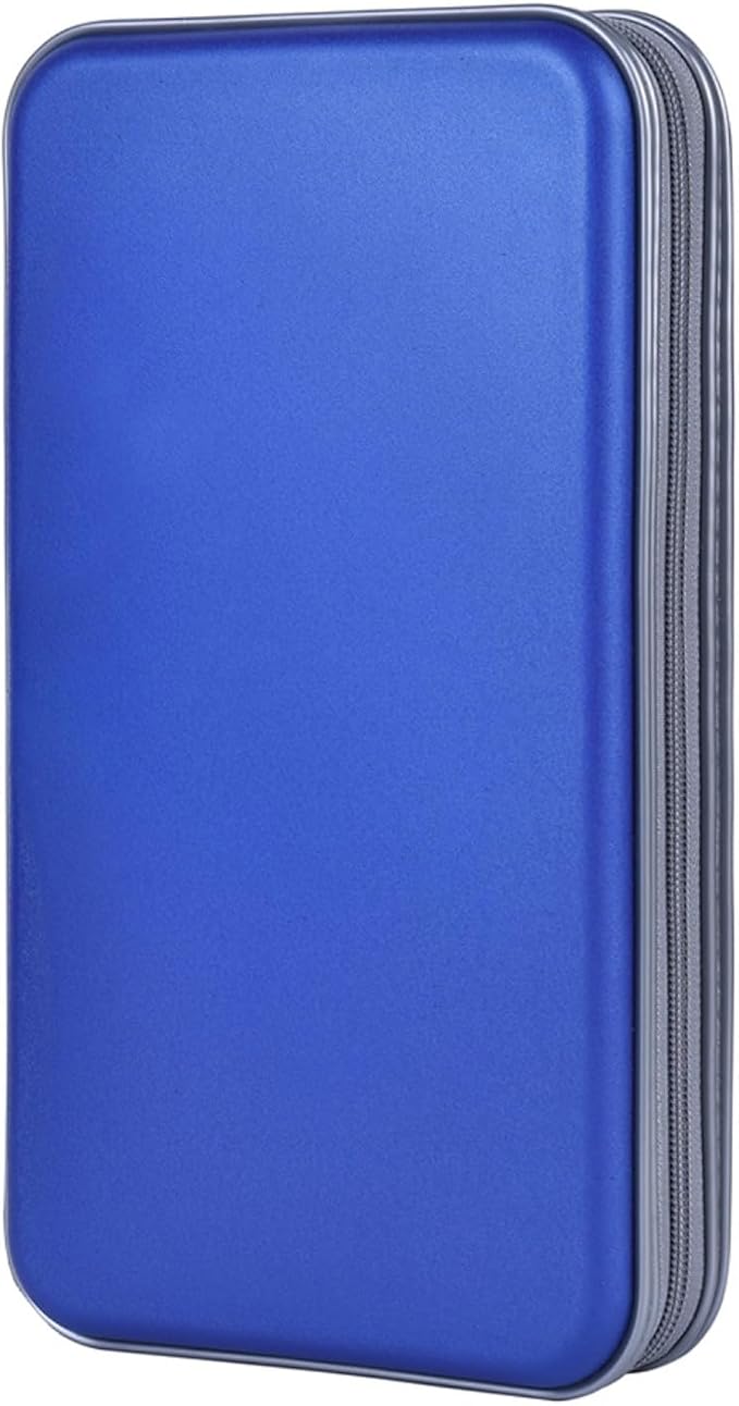 alavisxf xx CD Holder, 72 Capacity Hard Plastic Storage Case for Car | CD DVD Case, Portable Hand Strap, Zipper Closure, Anti-Slip Sleeves, Disc Storage Organizer, for Home Office Travel by alavisxfxx